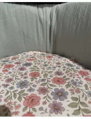 Sábana bajera capazo Elise de Giraffa Bianca e Blu