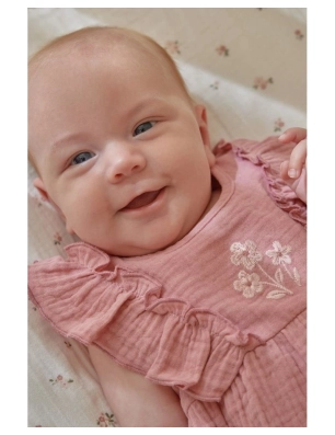 Vestido con ranita Blush de Little Dutch