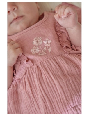 Vestido con ranita Blush de Little Dutch