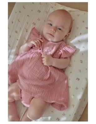 Vestido con ranita Blush de Little Dutch