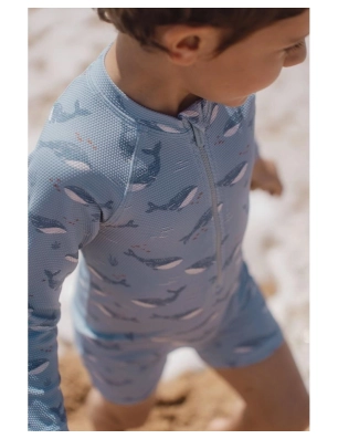 Mono anti UV Ocean Splash manga larga de Little Dutch