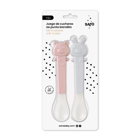 Pack 2 cucharas punta blanda de Saro
