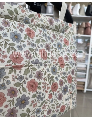Bolsa Walk Elise de Giraffa Bianca e Blu