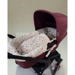 Saco Cuco Capucha Elise Interior Bambula Giraffa Bianca e Blu