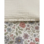 Saco Cuco Elise Interior Bambula de Giraffa Bianca e Blu