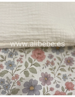 Saco Cuco Elise Interior Bambula de Giraffa Bianca e Blu