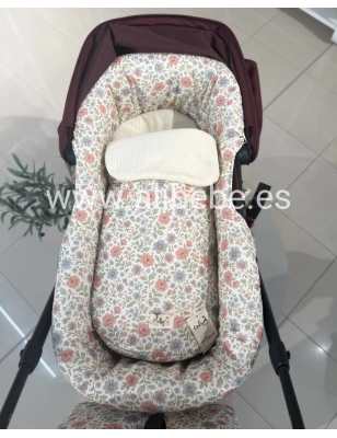 Saco Cuco Elise Interior Bambula de Giraffa Bianca e Blu