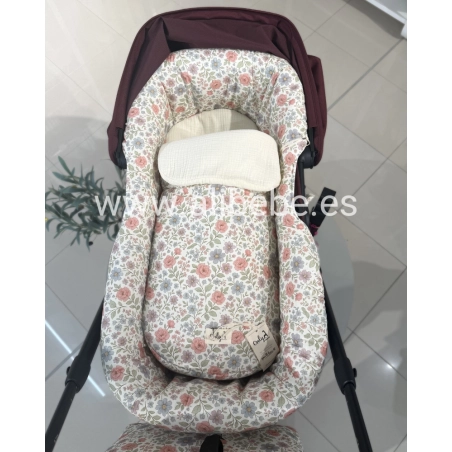 Saco Cuco Elise Interior Bambula de Giraffa Bianca e Blu