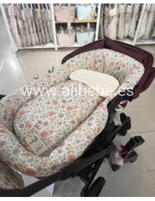 Saco Cuco Elise Interior Bambula de Giraffa Bianca e Blu