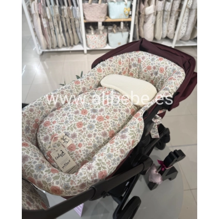Saco Cuco Elise Interior Bambula de Giraffa Bianca e Blu