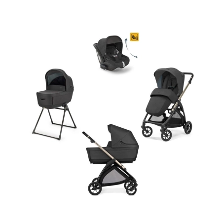 Cochecito 3 piezas Inglesina Electa con Darwin Recline 2025 Upper Black