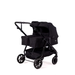 Cochecito gemelar Easy Twin 5 de Baby Monsters Negro