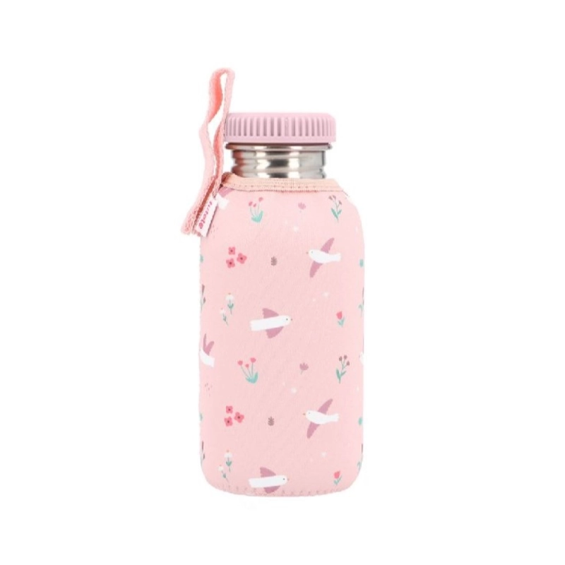 Botella acero 500 ml con funda Blossom Birds de Tutete