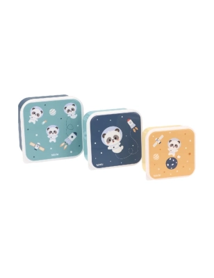 Pack 3 cajas de almuerzo Pandas in Space de Tutete