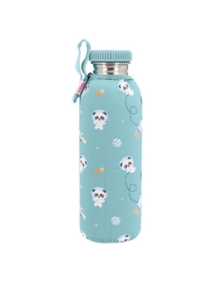 Botella de acero con funda 750 ml Pandas in Space de Tutete