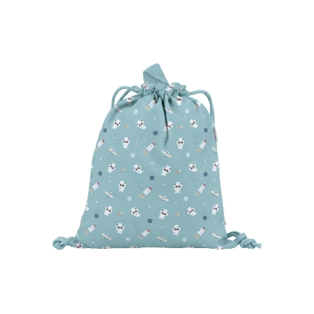 Mochila Saco Tela Pandas In Space de Tutete