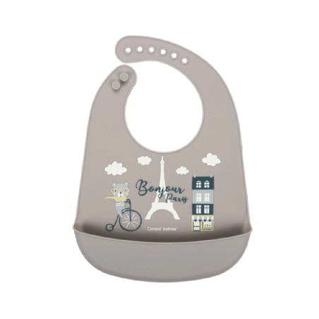 Babero de Silicona Bonjour Paris de Canpol Babies
