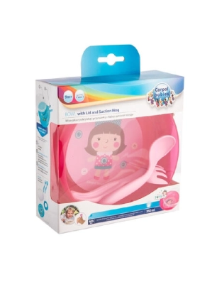 Bol con Ventosa, Tapa y Cubiertos de Canpol Babies