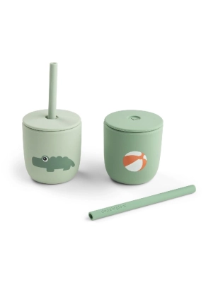 Pack 2 vasos con pajita Playground de Done by Deer