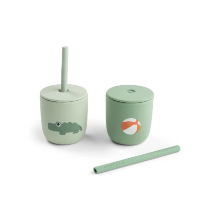 Pack 2 vasos con pajita Playground de Done by Deer