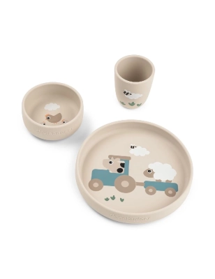 Set vajilla con ventosa Tiny Farm de Done by Deer