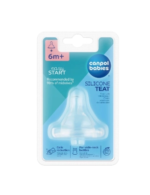 Tetina de Silicona con Boca Ancha Corte Transversal de Canpol Babies