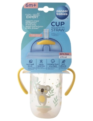 Vaso Antiderrames con Pajita Animales Exóticos