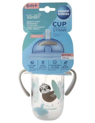 Vaso Antiderrames con Pajita Animales Exóticos