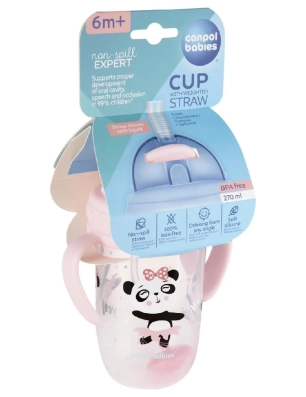 Vaso Antiderrames con Pajita Animales Exóticos