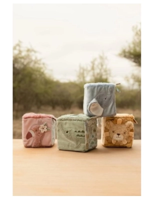 Cubos blandos Safari Friends de Little Dutch
