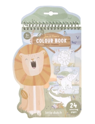 Libro Colorear León Safari Friends de Little Dutch