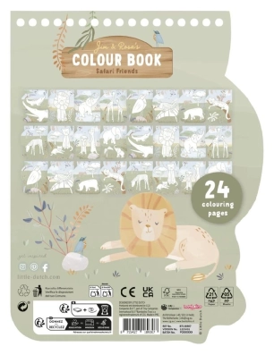 Libro Colorear León Safari Friends de Little Dutch
