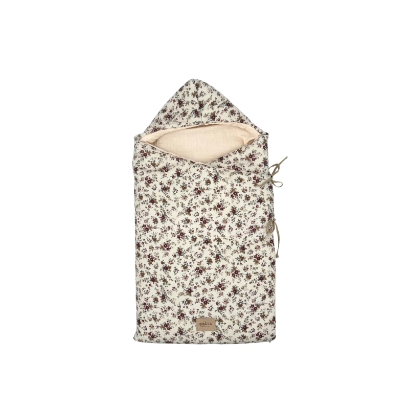 Saco Cuco Capucha Alma Interior bambula Giraffa Bianca e Blu