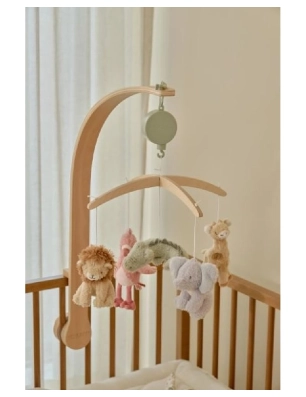 Móvil Musical Madera Safari Friends de Little Dutch