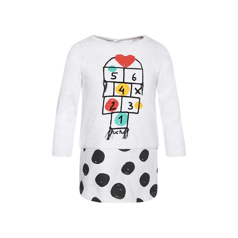 VESTIDO FELPA DETALLES NIÑA CHALKPAINT de Tuc Tuc