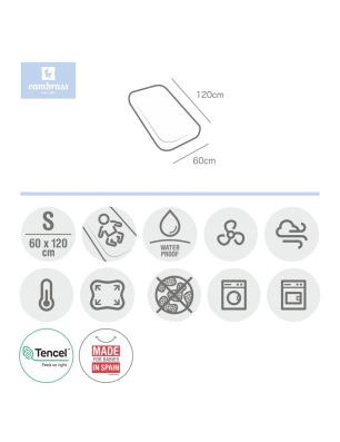 Sábana bajera ajustable impermeable para Cuna de Cambrass