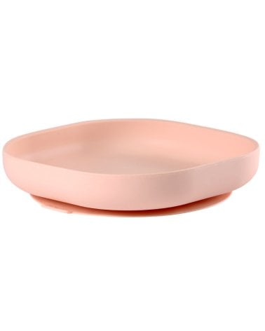 Plato de silicona con ventosa Béaba Rosa