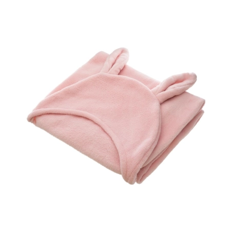 Manta para bebé con orejas de Atmosphera rosa