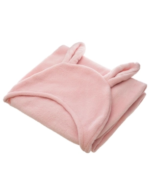 Manta para bebé con orejas de Atmosphera rosa