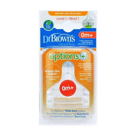 Tetinas de silicona Options+ 2ud de Dr Browns