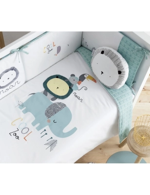 Edredón + Protector y cojín 62x125 Cool Zoo de Pirulos