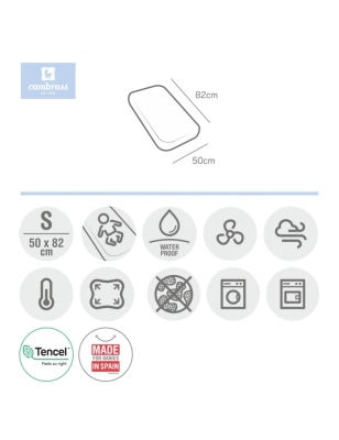 Sábana Bajera Ajustable Impermeable para Minicuna de Cambrass