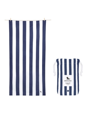 Toalla de Playa Cabana de Dock & Bay Navy Blue