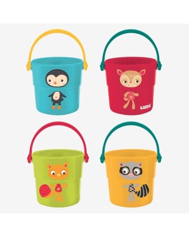 Juguete de baño Cubos Apilables Animalitos de Ludi