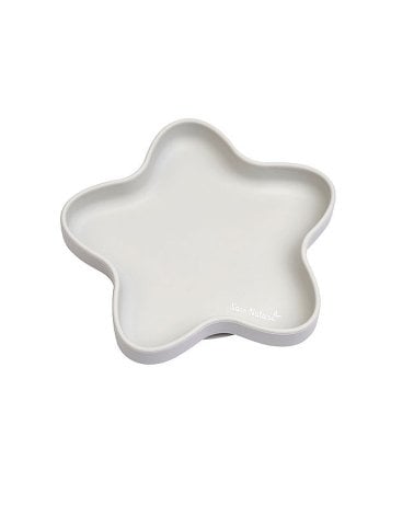 Plato de silicona con ventosa Estrella de Saro Gris
