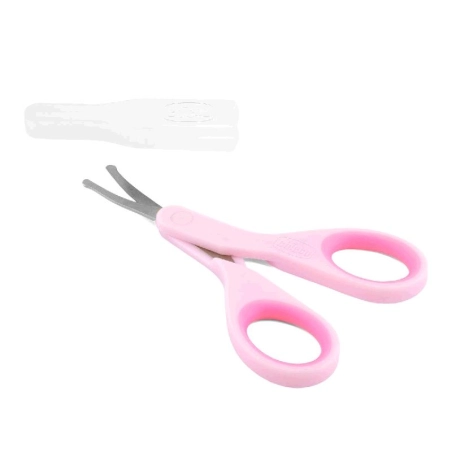 Tijeras de punta redonda para bebé de Chicco Rosa