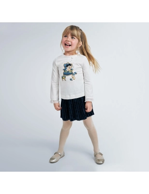 Falda terciopelo plisado Mayoral