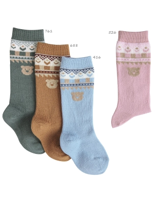 Calcetines altos fantasia cenefa ositos