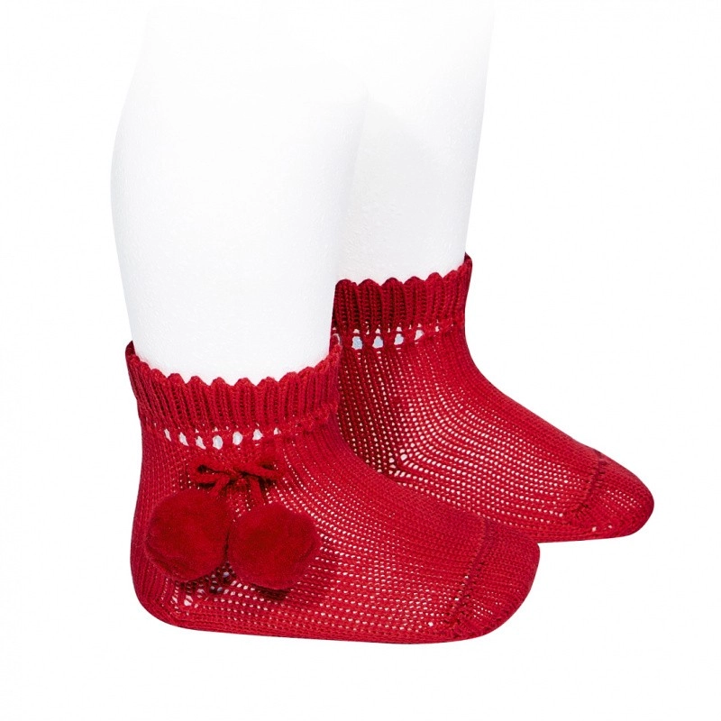 Calcetines Cortos Perle Con Borlas de Condor