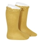 Calcetines Altos Punto Liso con Puntilla de Condor